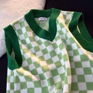 Áo Gile Len kẻ Caro Checkerboard Gile