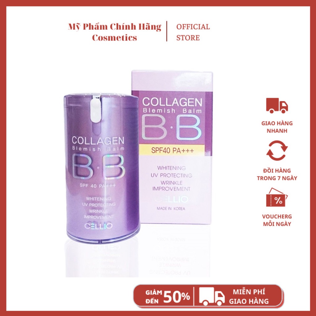 KEM NỀN BB Collagen Cellio HÀN QUỐC