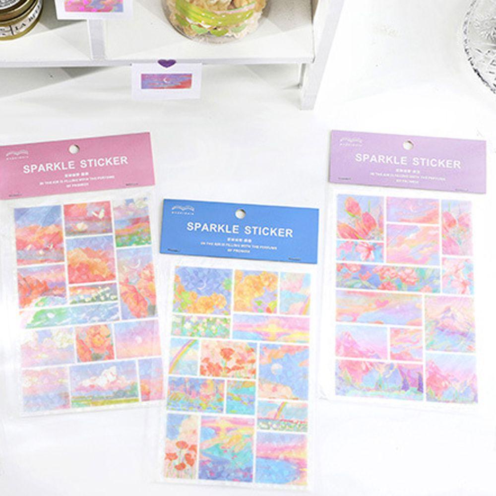 Giấy Dán Trang Trí Sổ Lưu Niệm Hình Khu Rừng Xanh Lấp Lánh