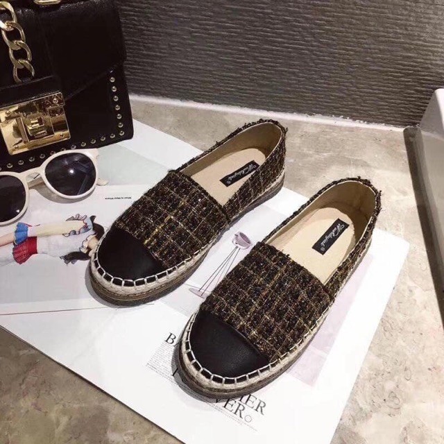 Giày Slipon 💖FREESHIP💖 Giày lười nữ vải dạ kim tuyến | BigBuy360 - bigbuy360.vn