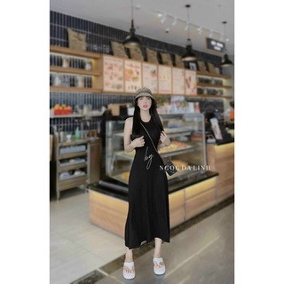 Váy đen chất coton dẻo