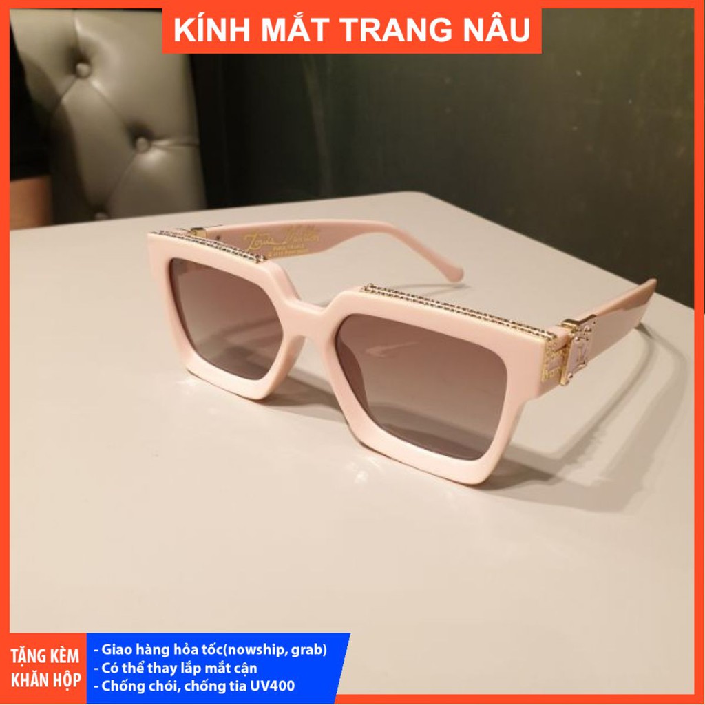 Kính râm mắt vuông 9006 chống tia UV400 tặng kèm bao đựng kính (lv250)
