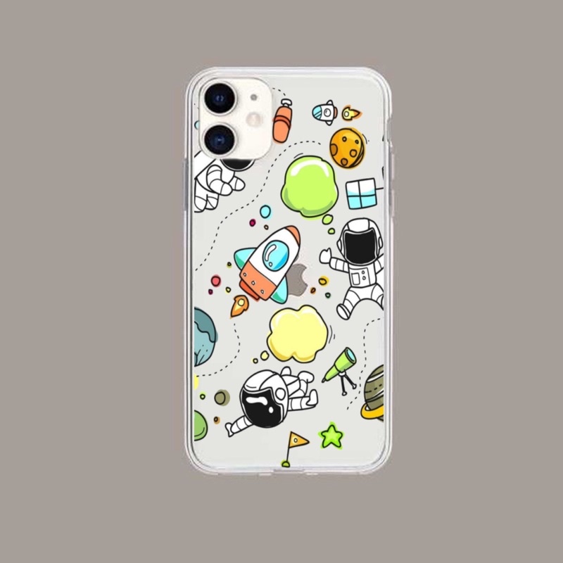 Ốp lưng hình nhà du hành vũ trụ cute viền trong chống ố 5/5s/6/6plus/6s/6splus/7/7plus/8/8plus/x/xs/11/12/pro/max | BigBuy360 - bigbuy360.vn