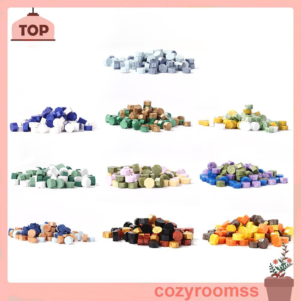 Túi 100 hạt sáp hình bát giác dùng để làm đồ thủ công tiện dụng