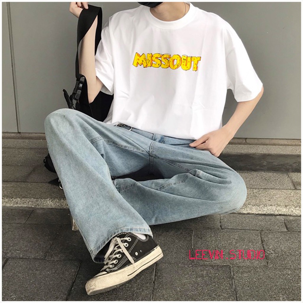 Áo thun Unisex MISSOUT CHUỘT Run For Life form rộng (Hình thật kèm Video) [TE-MI01] LEEVIN | BigBuy360 - bigbuy360.vn