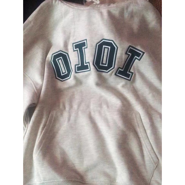 Rose blackpink Áo Hoodie Dáng Rộng In Chữ OIOI Phong Cách Hợp Thời Trang Cho Cặp Đôi