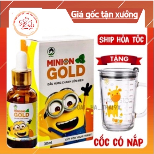 Dầu Húng Chanh Minion 30ml giảm ho, tiêu đờm - Dầu Húng Chanh Minion Gold- Tinh dầu húng chanh minion - hoa