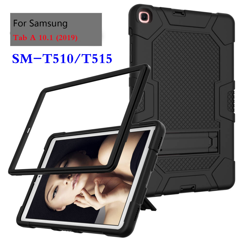Ốp lưng có giá đỡ bảo vệ toàn phần 3 trong 1 cho Samsung Galaxy Tab A 10.1 2019 T510 T515 SM-T510 SM-T515