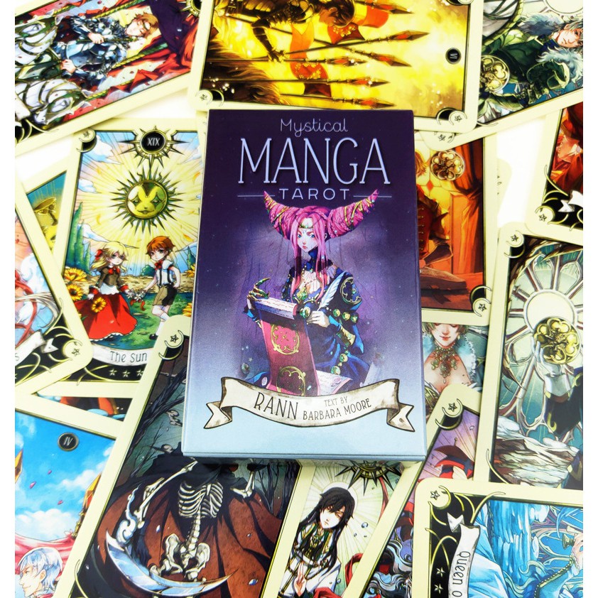 Bộ Thẻ Bài Bói Tarot Mystical Manga Size Chuẩn, Mẫu Mới + Tặng Kèm Hướng Dẫn