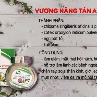 VƯƠNG NĂNG TÁN ATHENA (Trị dứt điểm hôi nách, hôi chân)