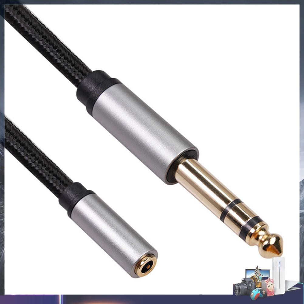 Dây Cáp Bện Chuyển Đổi Cổng 3.5mm Female Sang 6.35mm Trs 1 / 8 Jack Sang 1 / 4