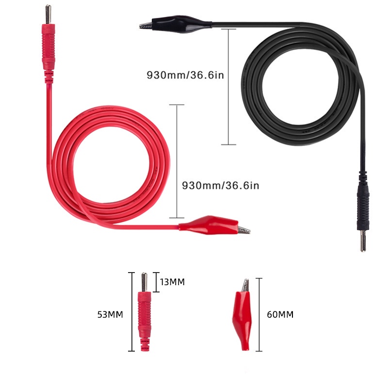 Dây cáp kẹp cá sấu kiểm tra điện DC 10A