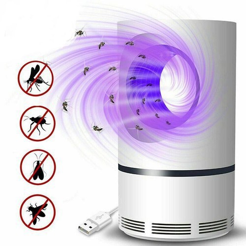 Đèn Bắt Muỗi T2K Shop Thông Minh Hình Trụ - Máy Bắt Muỗi Ánh Sáng Xanh Cắm Cổng USB Mẫu Mới 2021