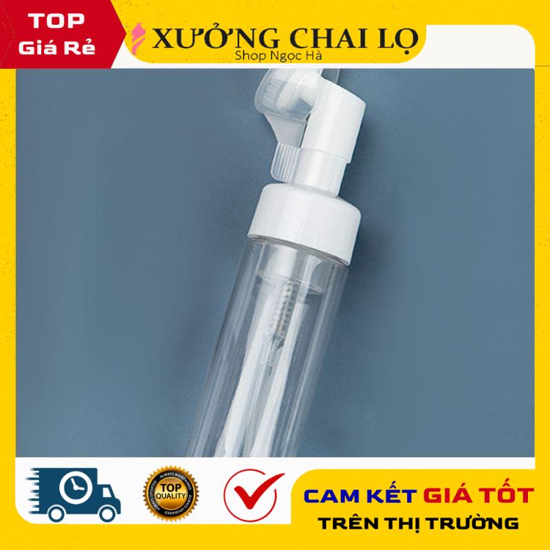 Chai Chiết Mĩ Phẩm ❤ GIÁ RẺ NHẤT ❤ Chai Tạo Bọt Đầu Cọ Mát Xa Silicon 100ml,150ml đựng sữa rửa mặt, phụ kiện du lịch