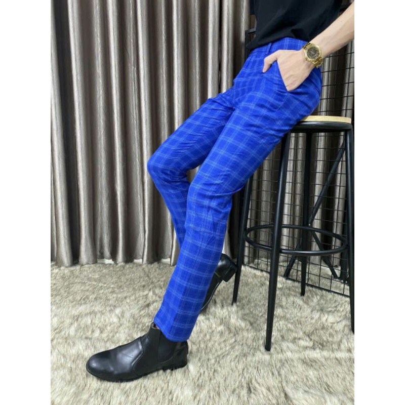 quần tây sọc caro