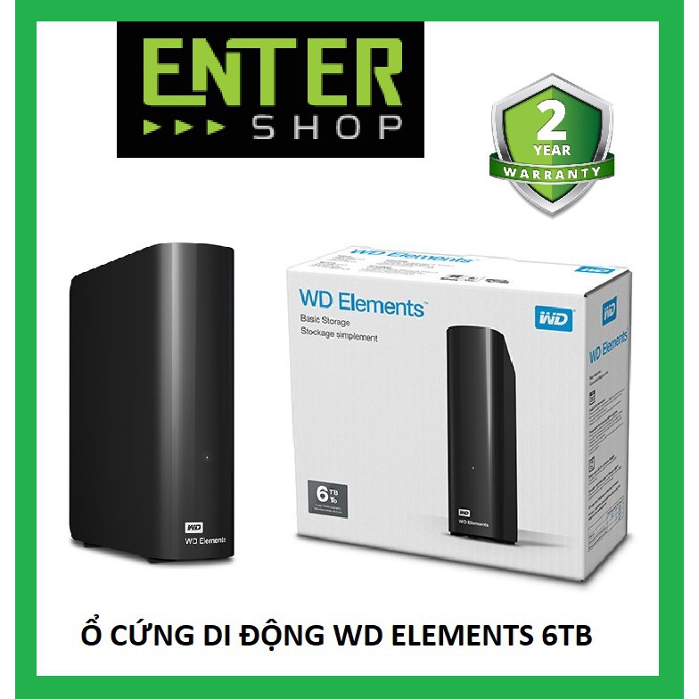 Ổ cứng di động WD Elements 6Tb đến 12Tb 3.5inch Desktop HDD có nguồn phụ