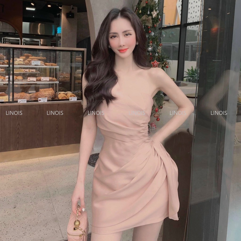 [TA02] Đầm Body Tasta Tà Lệch, Hở Bên Vai, Thích Hợp Cho Nàng Dạo Phố, Đi Tiệc - 4 Màu Trắng, Xanh Dương, Hồng, Đồng | BigBuy360 - bigbuy360.vn