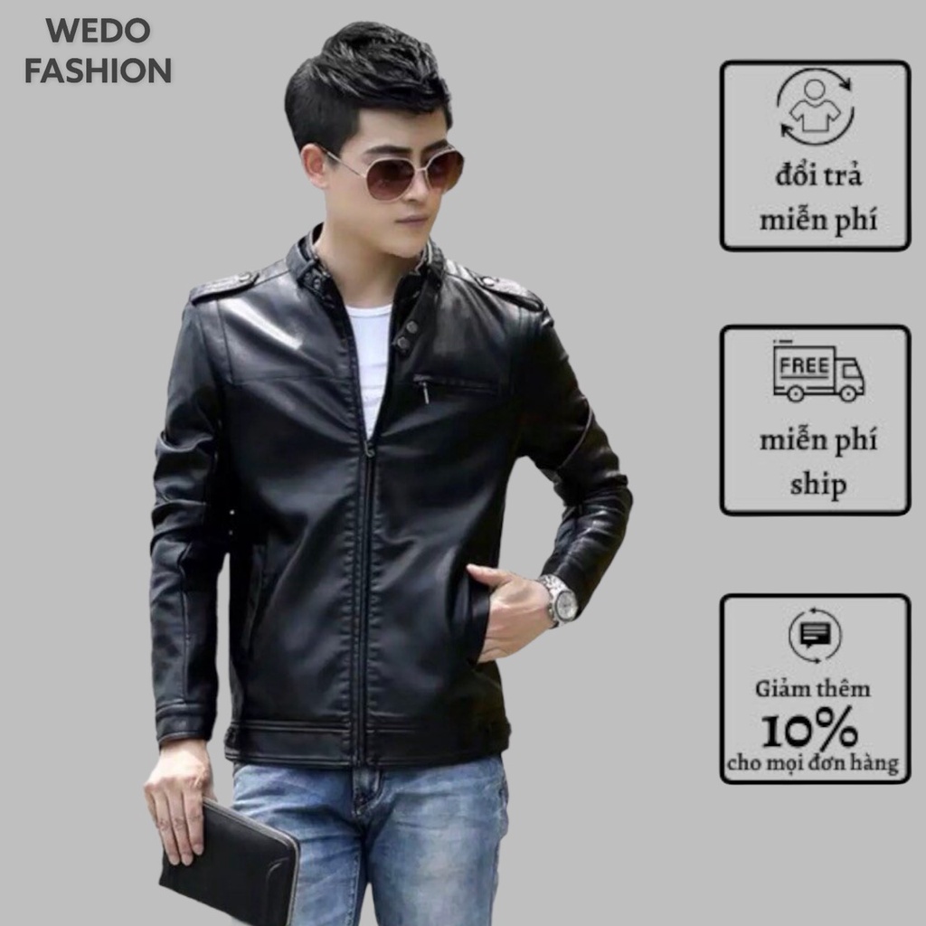 Áo khoác Da RACER, thiết kế sang trọng lịch lãm,phong cách bụi ngầu cực chất WEDO