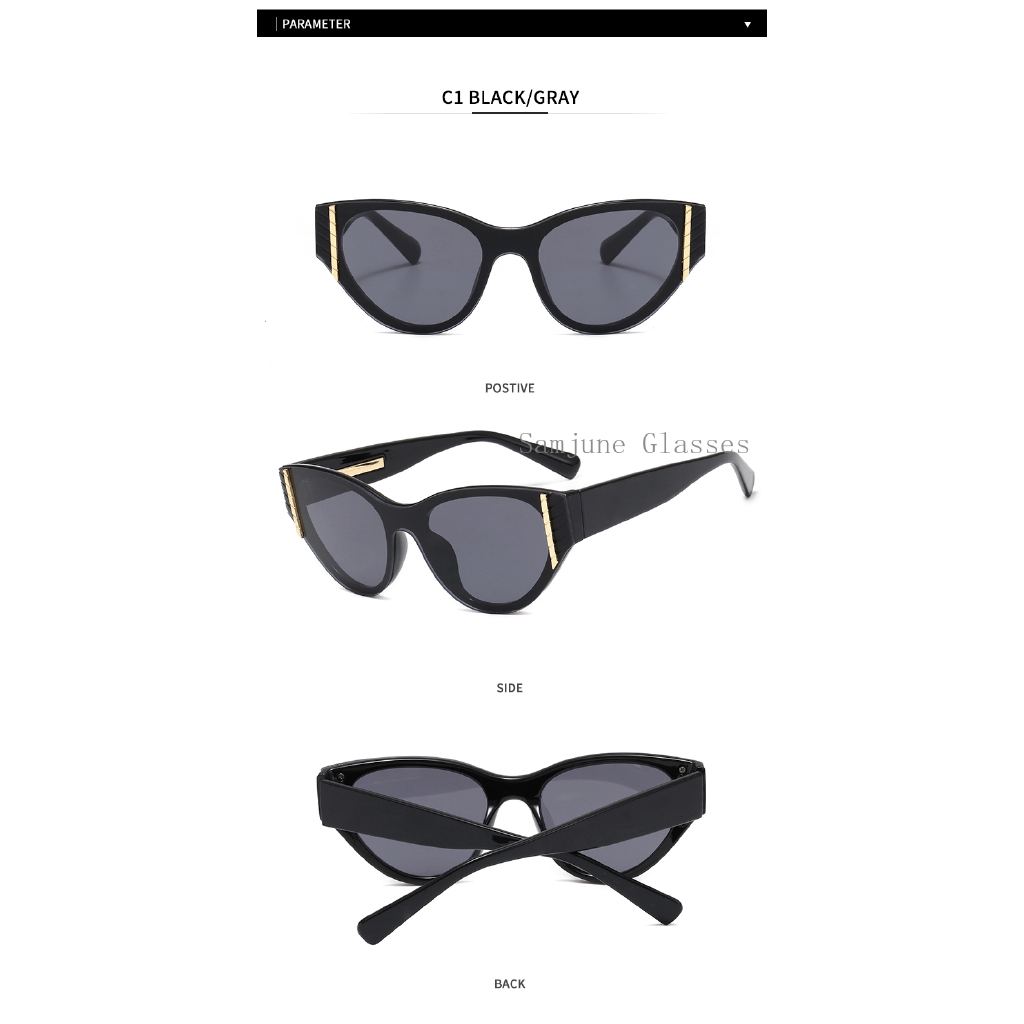 Kính mát chống tia UV phong cách retro thời trang sang trọng cho nữ SAMJUNE