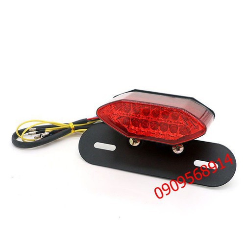 Bộ đèn led phanh cho xe mô tô 3 in 1 kèm pat biển số
