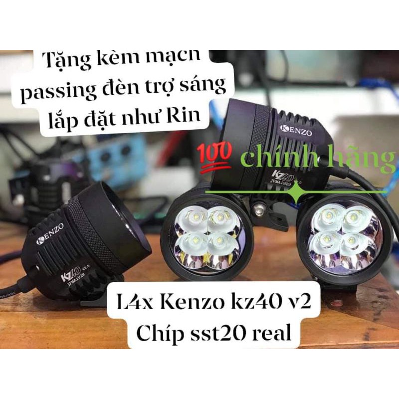 đèn trợ sáng L4x kz40v2 real công suất 40w BH 1 năm tặng kèm mạch passing đèn trợ sáng