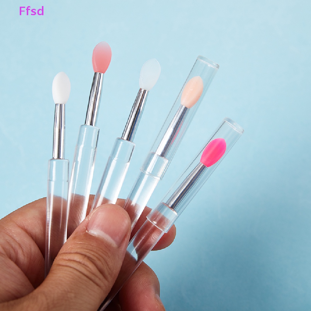 Bộ 2 Cọ Tô Son Môi Bằng Silicone Kèm Nắp Chống Bụi