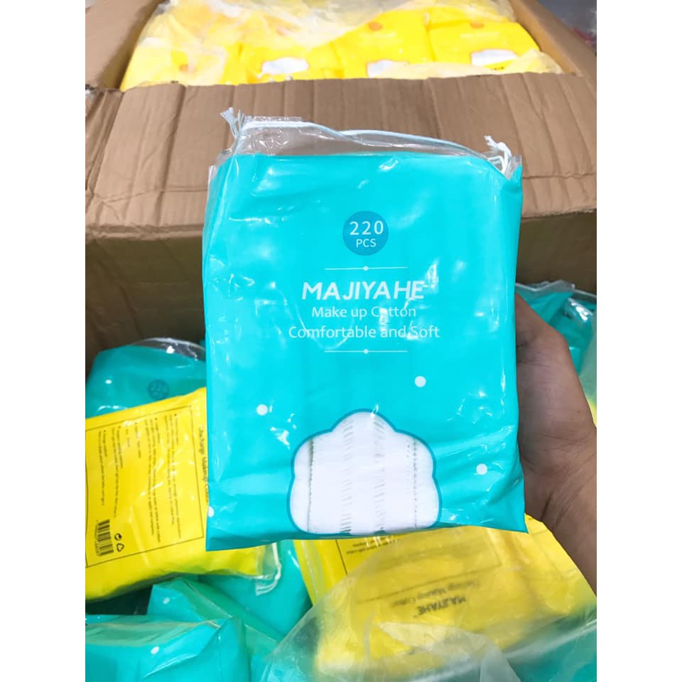 Bông tẩy trang vuông Majiyahe Make Up Cotton 200 miếng mềm mại | BigBuy360 - bigbuy360.vn
