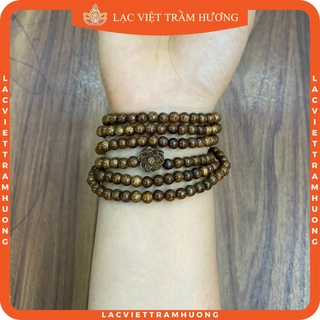 Vòng Tay Trầm Hương Hoa Sen Trầm Phú Quý 216 Hạt 4mm Phong Thủy May Mắn Tài Lộc Hanh Thông -Trầm Tốc