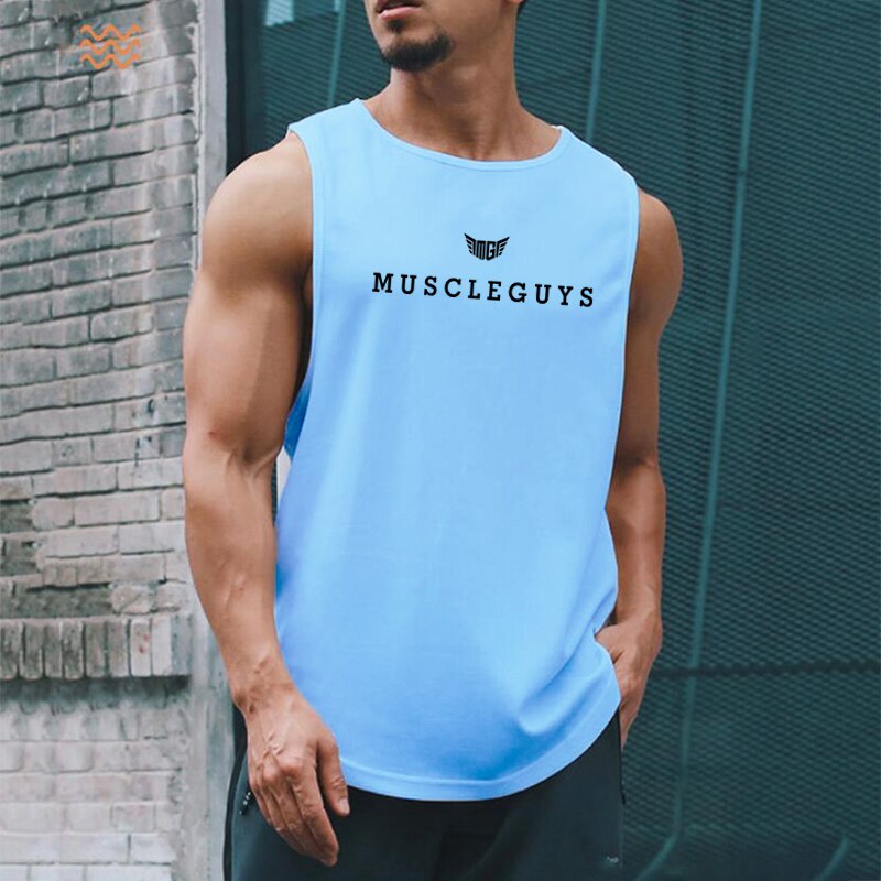 Áo Thun Thể Thao Sát Nách Dáng Rộng Phối Lưới Mềm Mại Thoáng Khí Thời Trang Mùa Hè Cho Nam