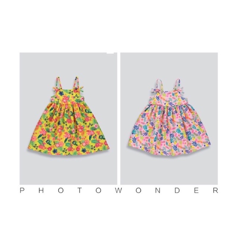 Váy hai dây Matalan bé gái săn sale UK size 18-23m, 2-3y