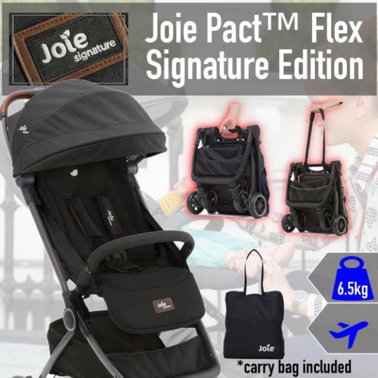 Xe đẩy trẻ em Joie Pact Flex Signature Noir / Granit Bleu