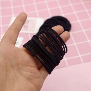 Set 100 dây thun cột tóc co giãn dành cho nữ