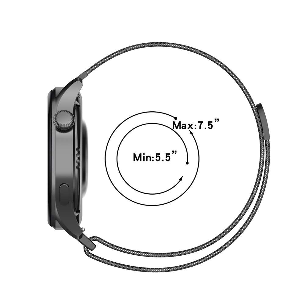 Dây Đeo Đồng Hồ Bằng Thép Không Gỉ 18mm Khóa Nam Châm Cho Realme Band 2