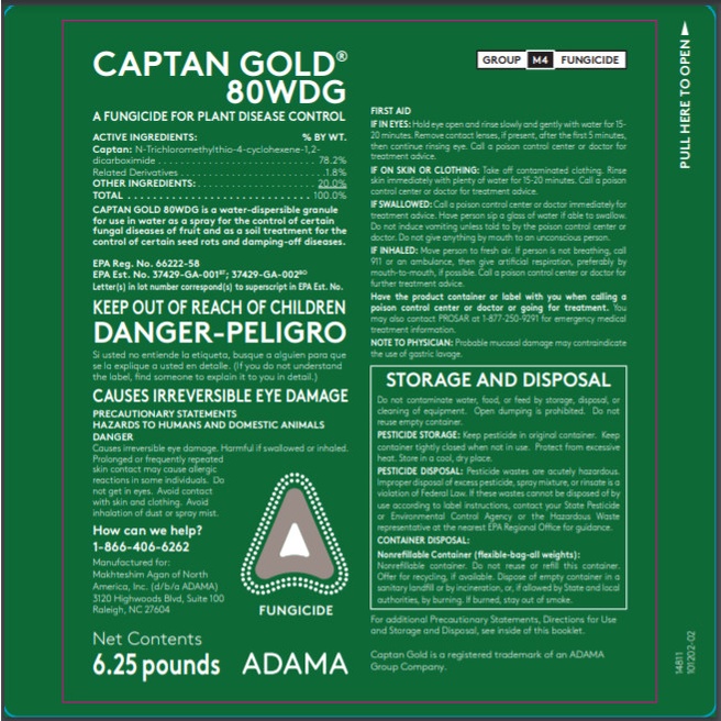 Phòng trừ thối nhũn lan Captan Gold 80WDG lọ 100g hàng nhập mỹ