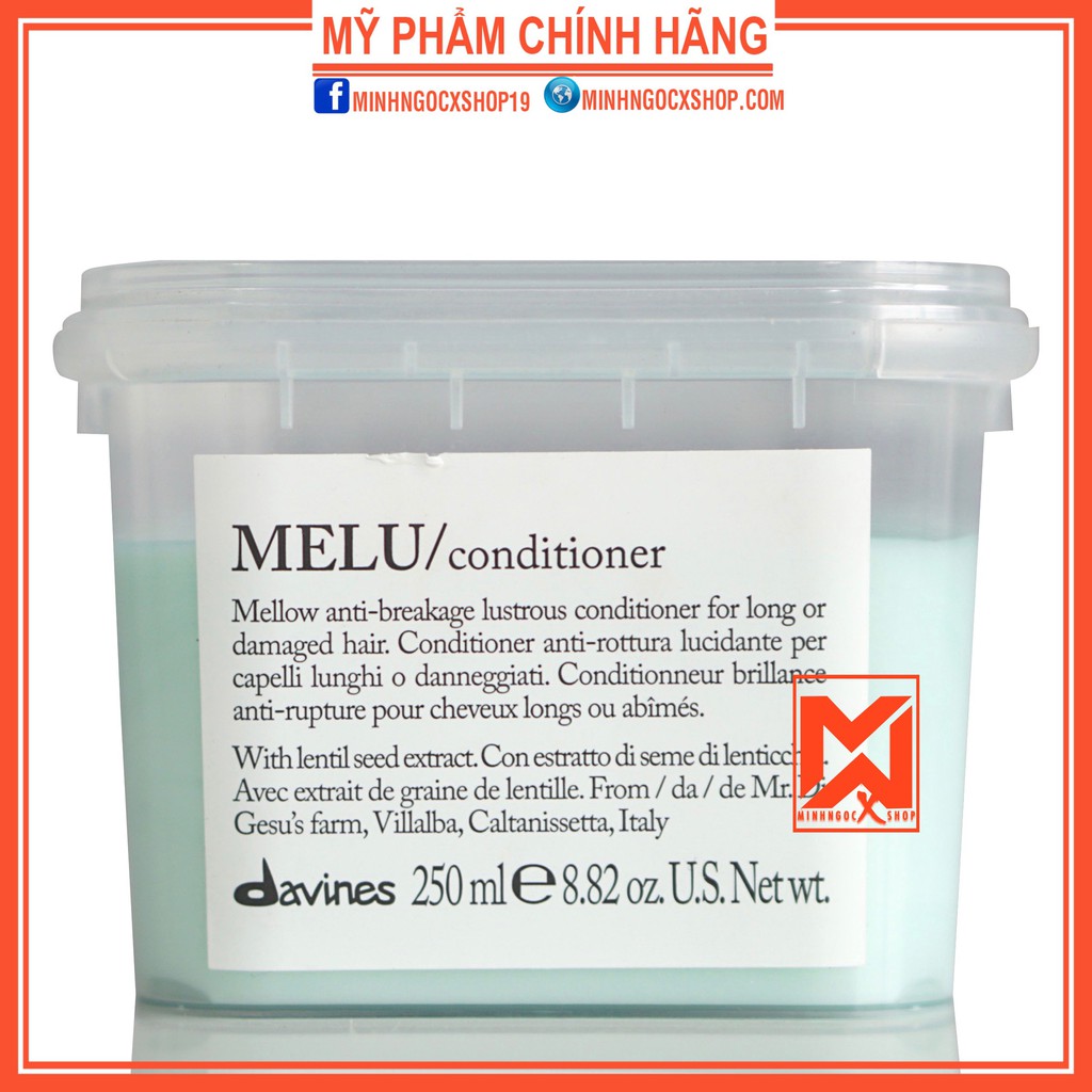 Dầu xả cho tóc dài và hư tổn DAVINES MELU 250ml chính hãng