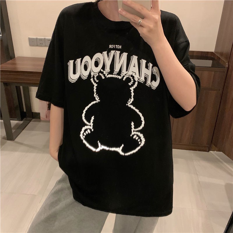 Áo thun phản quang tay lỡ gấu 3