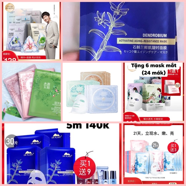 (11.11) Set nhiều loại mặt nạ trả order sale 11.11