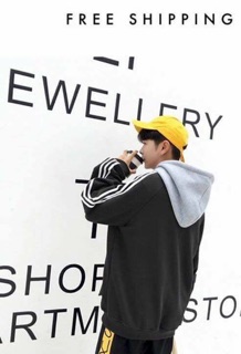 ÁO HOODIE SỌC PHỐI NÓN