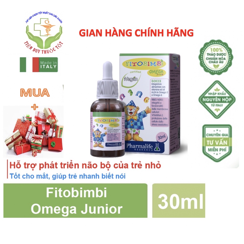 Fitobimbi omega junior Bổ não trẻ em Omega 3 Bổ mắt cho bé Phát triển trí
