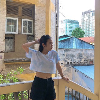 Áo Thun CROPTOP TRƠN FORM RỘNG Nữ (Khách xem BẢNG SIZE nhé)