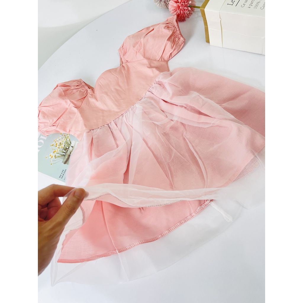 Váy Công Chúa Tay Bồng Siêu Xinh Mẫu Mới 2022 - Hàng Quảng Châu Cao Cấp (V9)