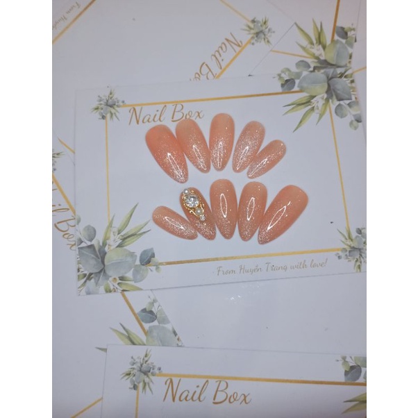 Móng giả thiết kế Huyền Trang Nail hộp 10 móng kèm keo dũa