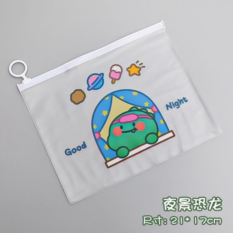 Túi đựng bút trong suốt, túi zip đựng bút và đồ dùng học tập phong cách hàn quốc văn phòng phẩm