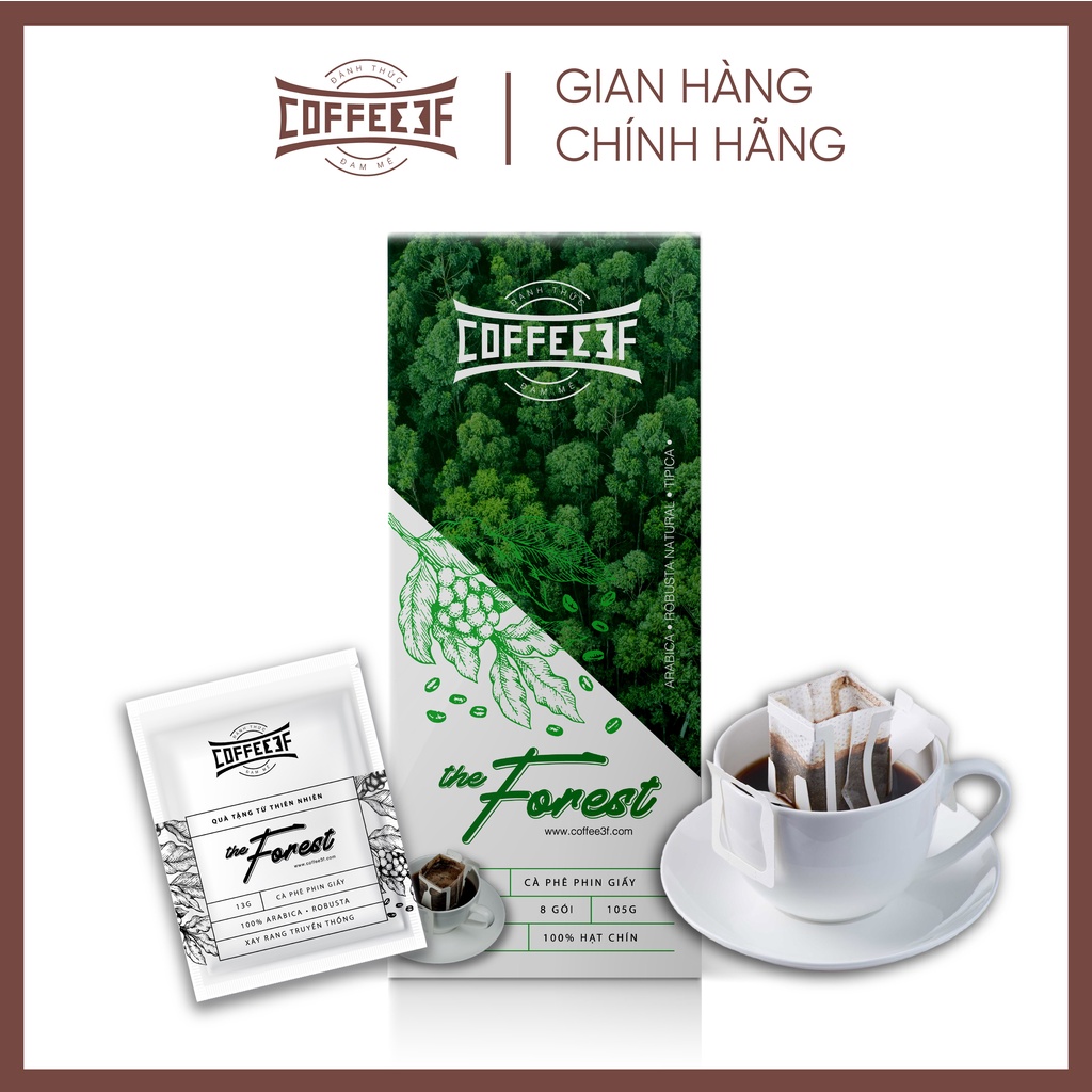 Cafe phin giấy gói lẻ 13g phong cách Nhật Bản The Forest - Coffee 3F | BigBuy360 - bigbuy360.vn