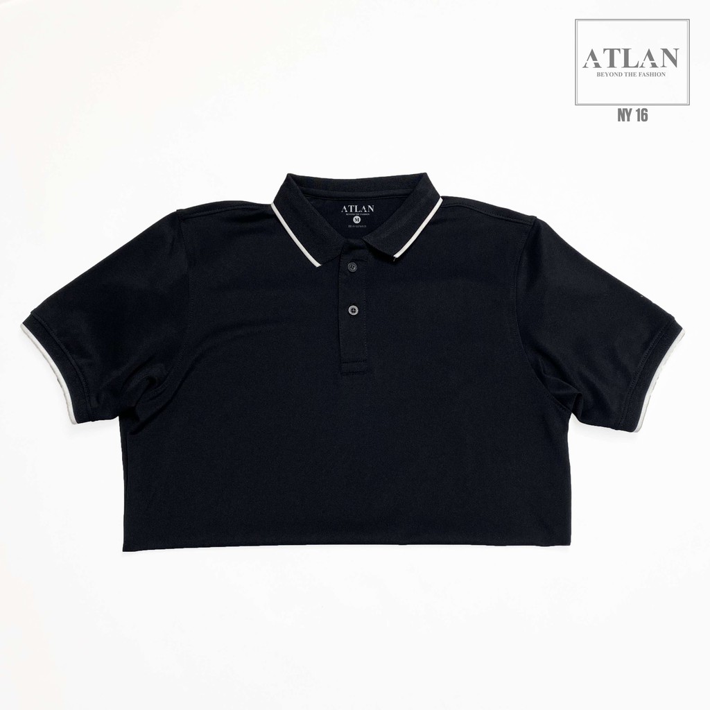 Áo Cọc Tay 💖 𝘍𝘳𝘦𝘦𝘴𝘩𝘪𝘱 💖 Áo Polo Đen Bo Sọc Trắng Vải Cotton - NY16 | BigBuy360 - bigbuy360.vn