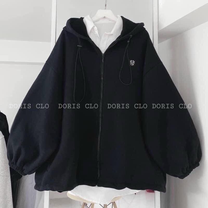 Áo khoác kaki logo bò thêu tay bồng