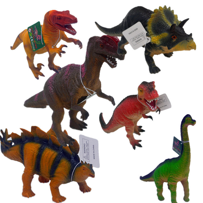 6 PCS/set Jurassic Park Dinosaur Toys T-rex Tyrannosaurus triceratops Allosaurus Dilophosaurus Action Figures For Kids Birthdays Gifts