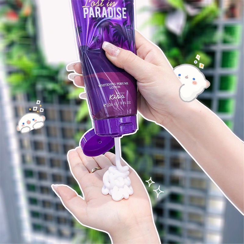 Sữa Dưỡng Thể Sáng Da Hương Nước Hoa Malissa Kiss Lost In Paradise 226gr