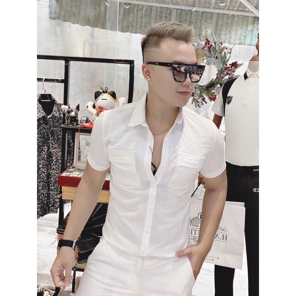 Áo sơ mi Nam ngắn tay với chất đủi mịn mát cao cấp, nhiều màu sắc trẻ trung - Hot trend | BigBuy360 - bigbuy360.vn