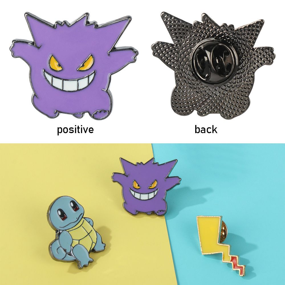 Ghim Cài Áo Bằng Kim Loại Hình Rùa Pokemon Hoạt Hình Dễ Thương